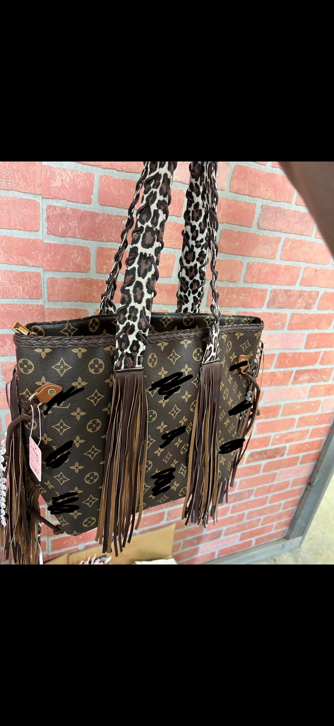 Boujee cheetah tote 🐆🖤